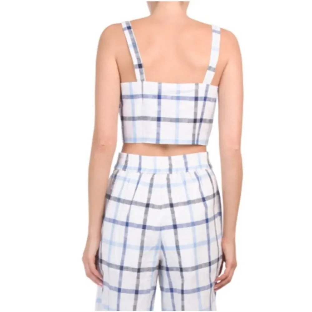 Red Carter Linen Plaid Set - Picture 4 of 7